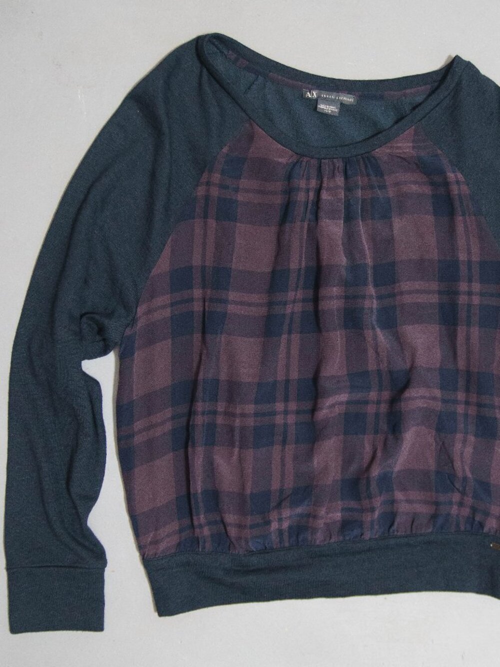 Armani Exchange Women's Black and Blue Blouse